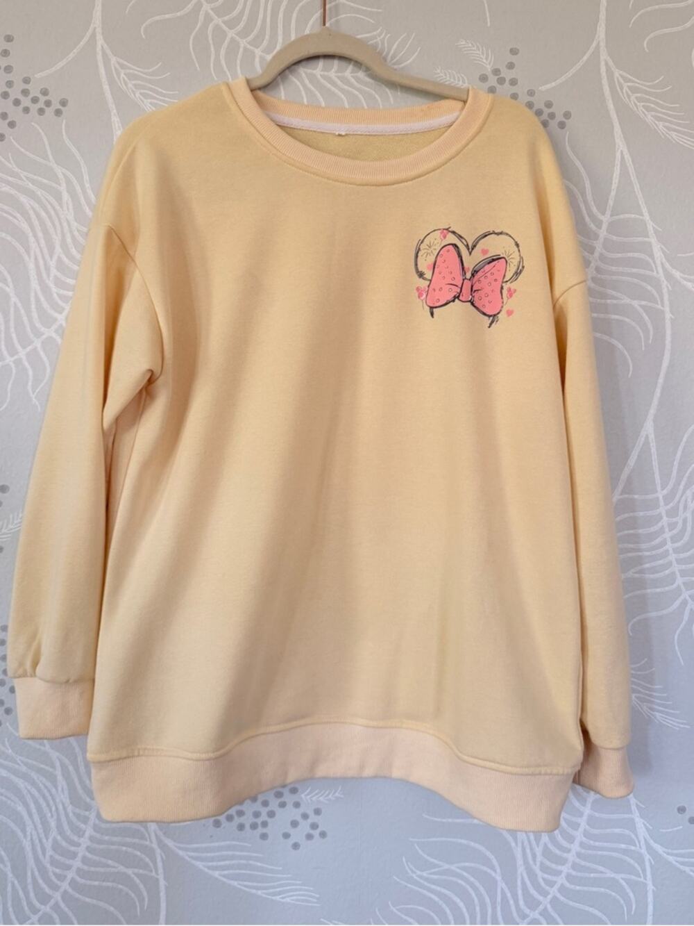 Disney Magic Kingdom Butter Yellow Sweatshirt Large